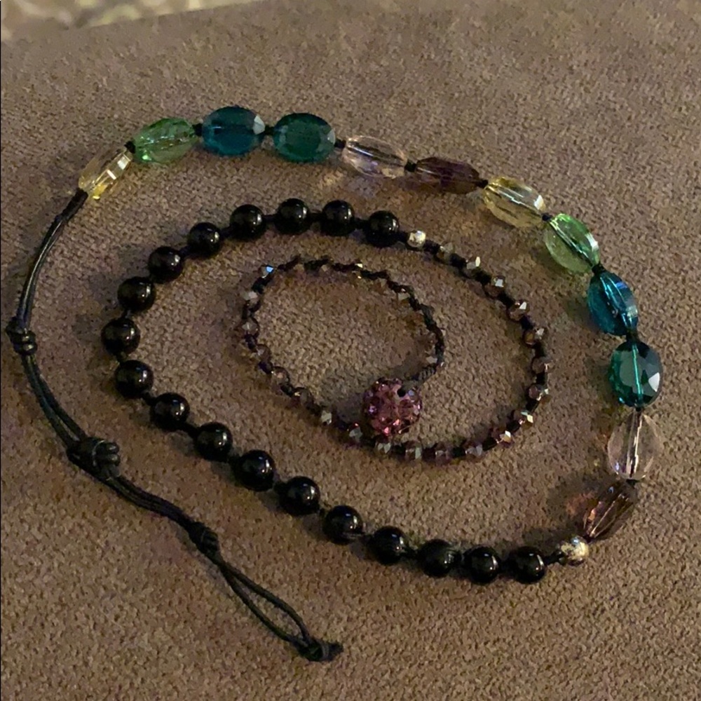 Beaded multi color wrap bracelet